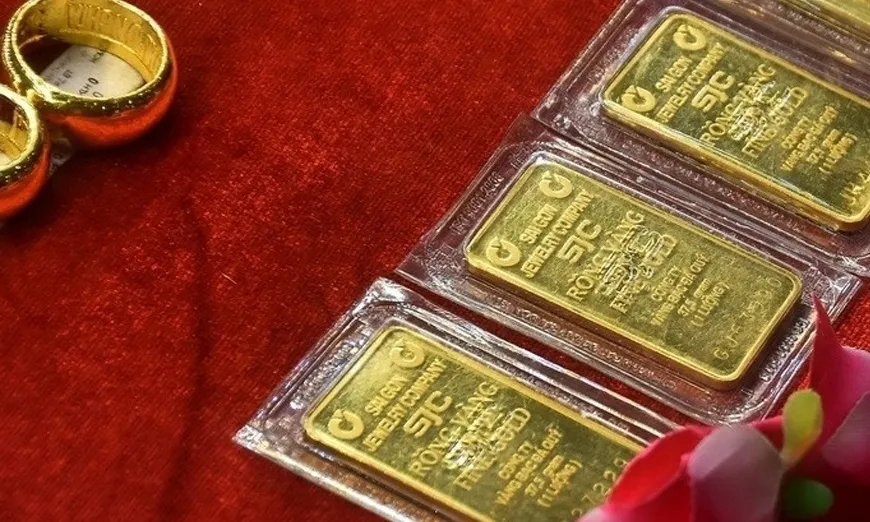 Giá vàng miếng SJC trong nước tăng 1,5 triệu đồng/lượng