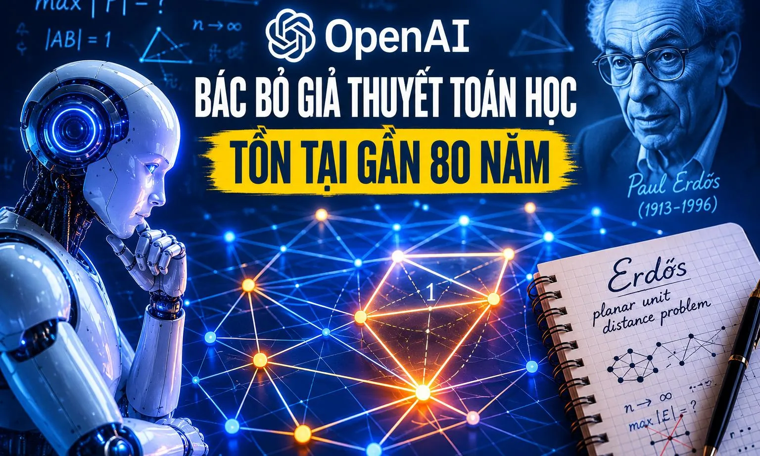 OpenAI công bố AI giải được bài toán khiến giới toán học tranh cãi gần một thế kỷ