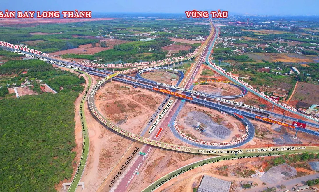 Chính thức mở nút giao Long Thành kết nối hai tuyến cao tốc từ ngày 24/5