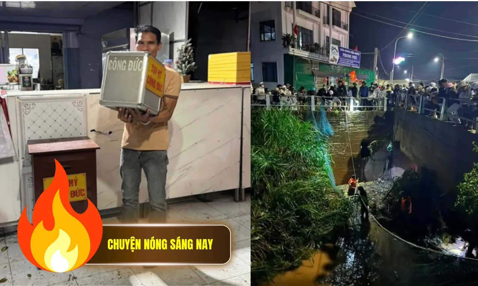 Chuyện nóng sáng 25/5: Trộm hòm công đức sau 1 tháng ra tù | Bé gái 13 tuổi bị nước lũ cuốn trôi