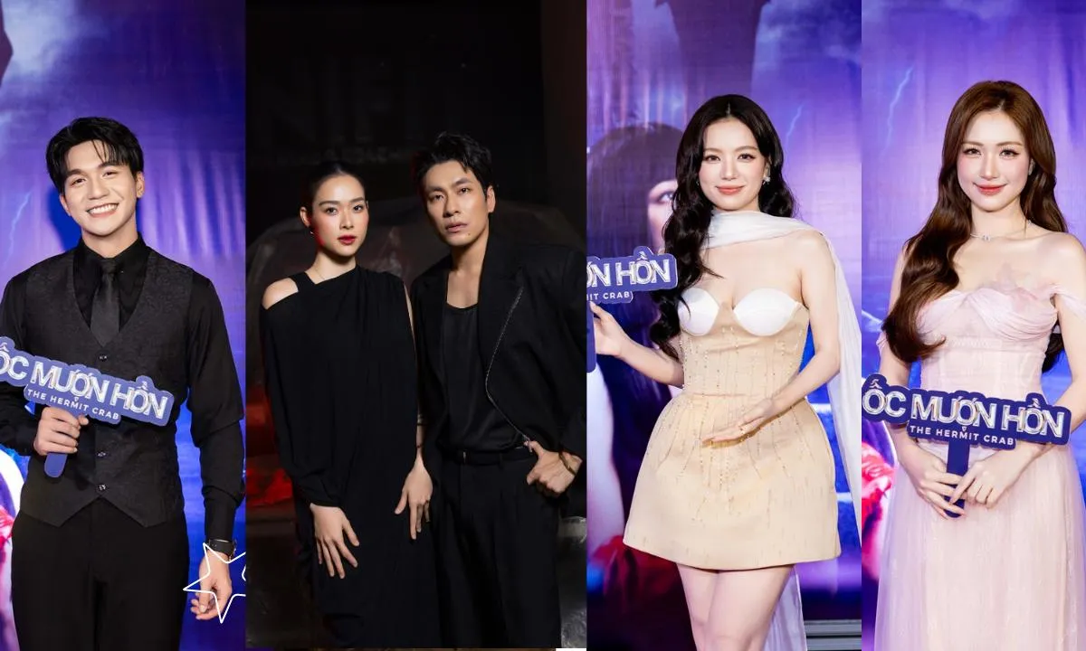 Diễn viên phim Phí Phông, Mưa đỏ và dàn sao mừng ê kíp phim Ốc mượn hồn tại premiere giữa trời mưa