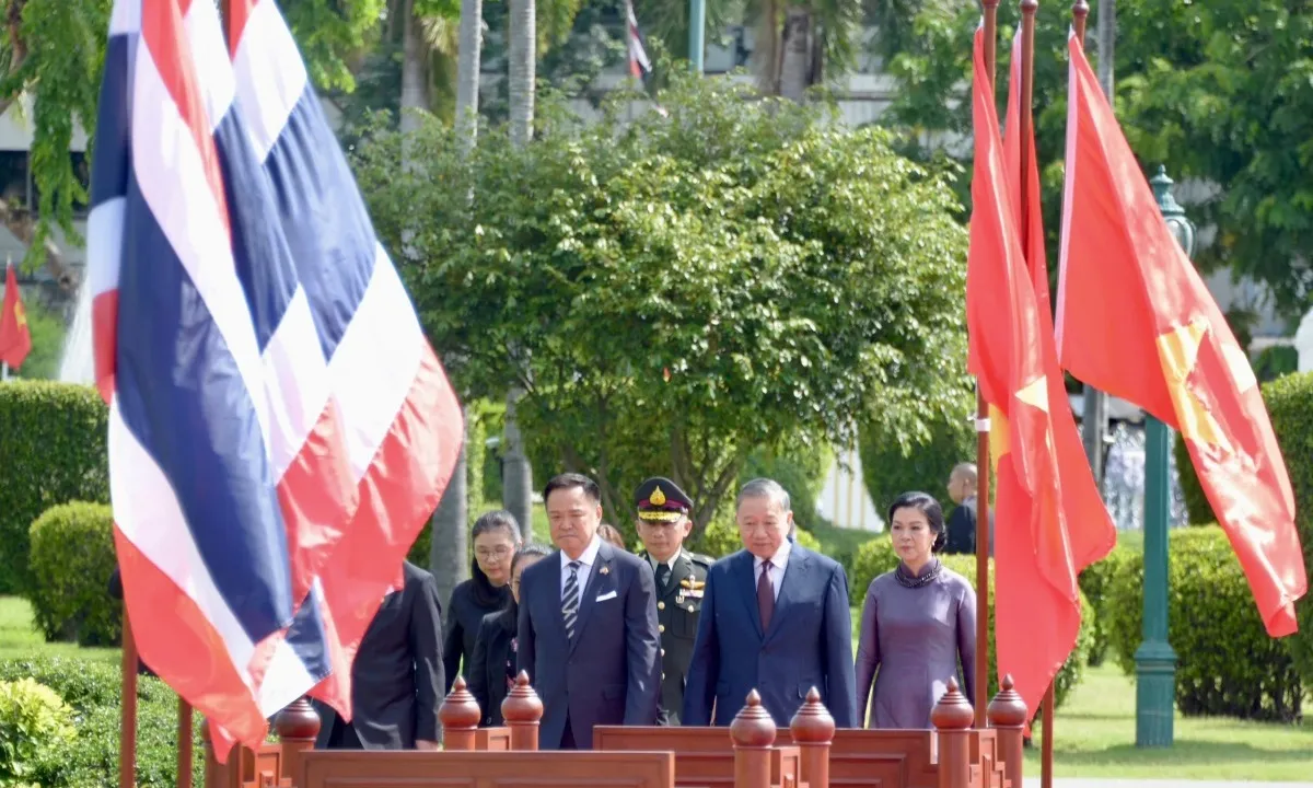 Lễ đón Tổng Bí thư, Chủ tịch nước Tô Lâm và Phu nhân thăm chính thức Vương quốc Thái Lan