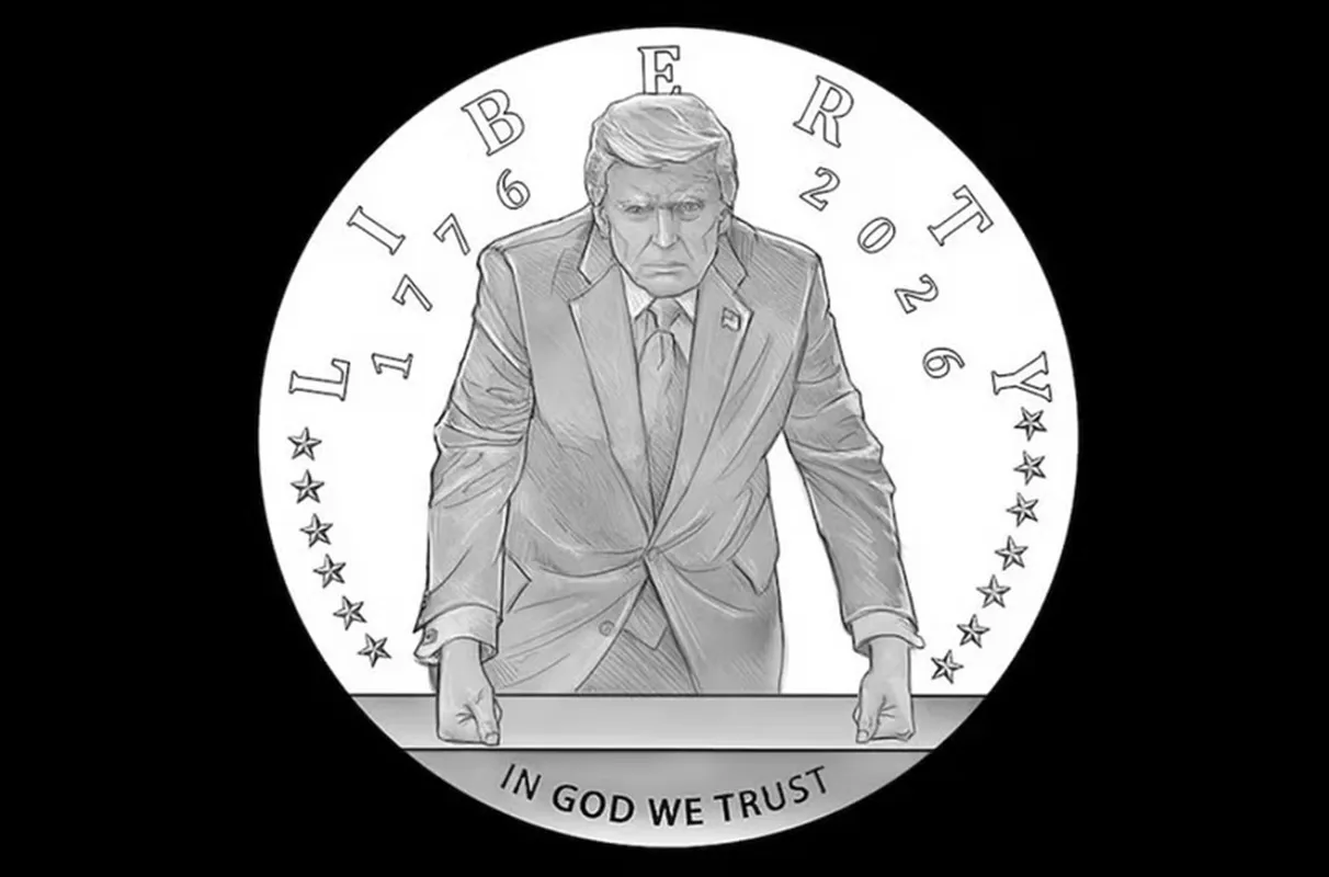 Thiết kế đồng xu vàng có hình Tổng thống Donald Trump - Nguồn Bộ Ngoại giao Hoa Kỳ