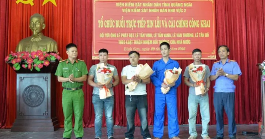 Xin lỗi công khai 4 người bị truy tố oan sau 13 năm