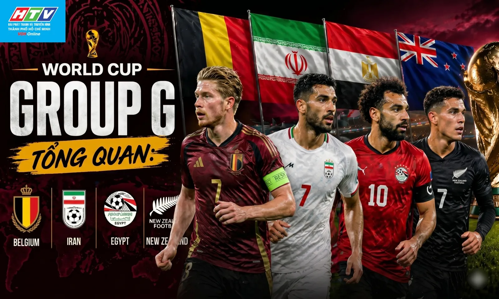 Bảng G World Cup 2026: Hồi kết thế hệ vàng tuyển Bỉ | Đầu tàu Salah