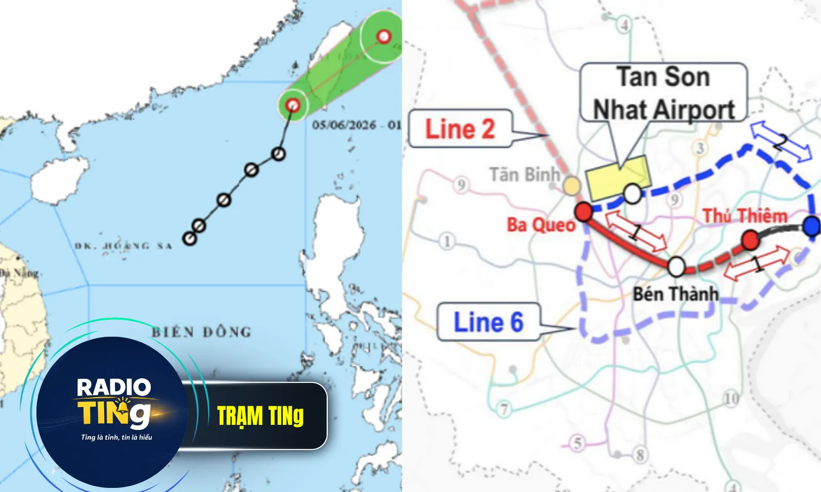 Điểm tin trưa 5/6: Áp thấp nhiệt đới trên Biển Đông | TPHCM tăng tốc thủ tục làm metro số 6