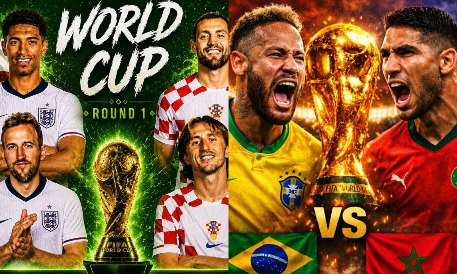 Lịch thi đấu vòng bảng World Cup 2026 lượt 1: Anh vs Croatia | Brazil vs Morocco