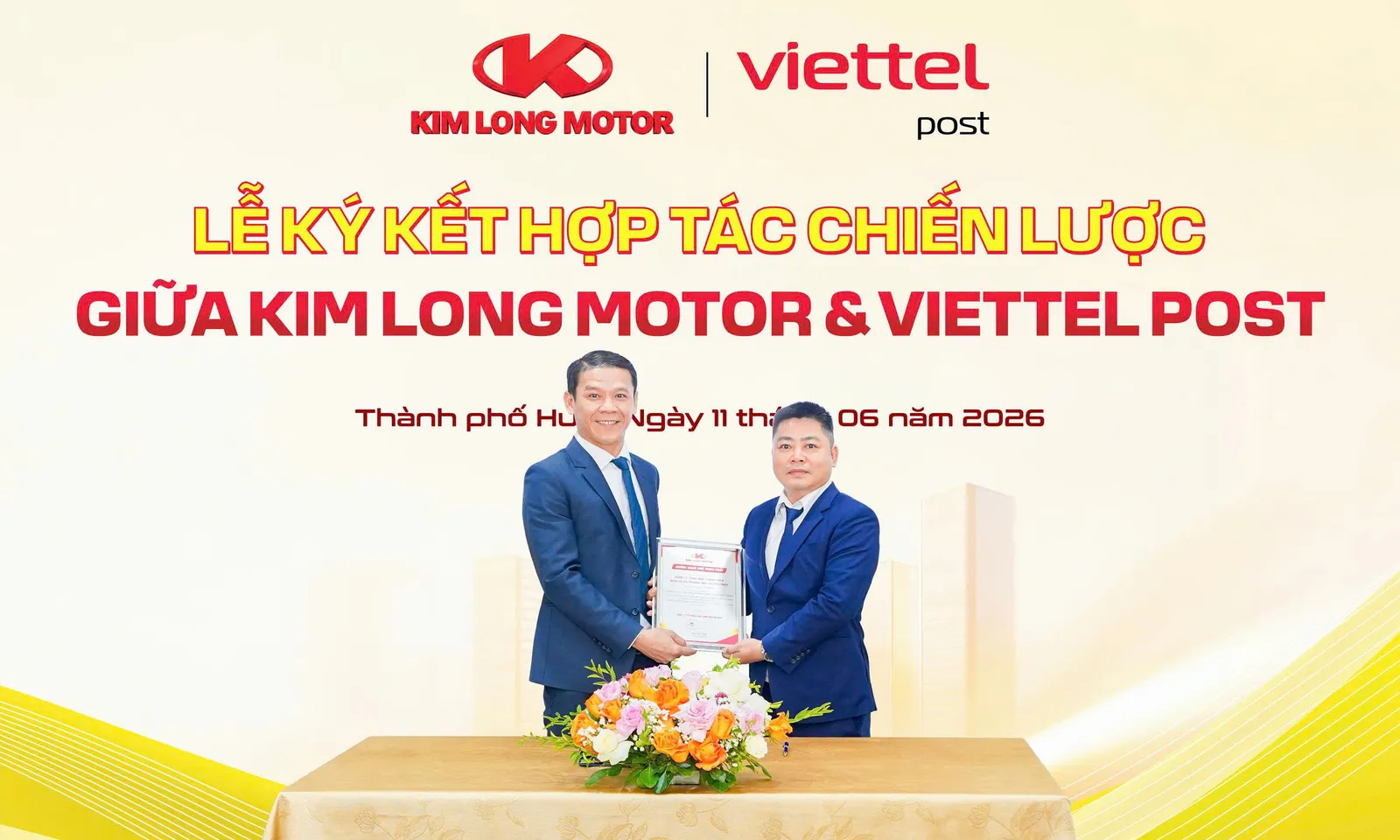 Kim Long Motor và Viettel Post ký kết hợp tác chiến lược phát triển đa lĩnh vực