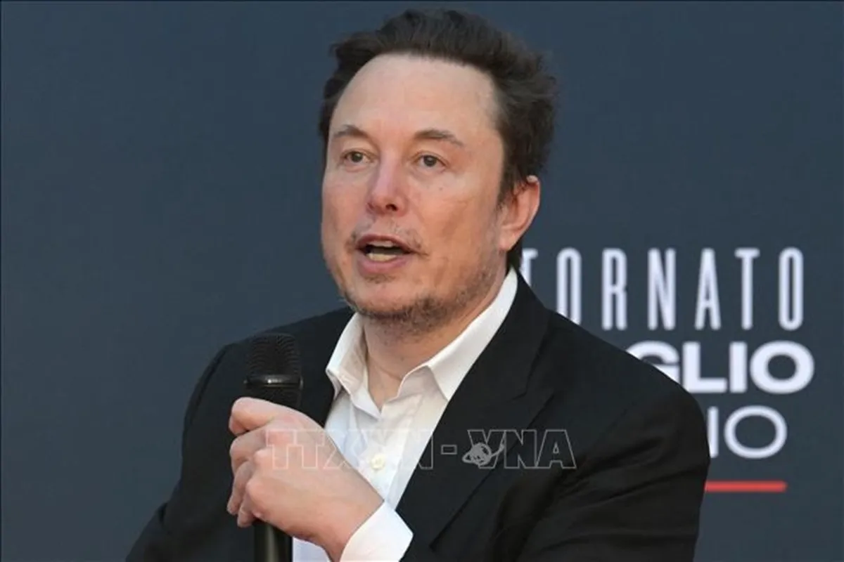 Tỷ phú Elon Musk. Ảnh TTXVN