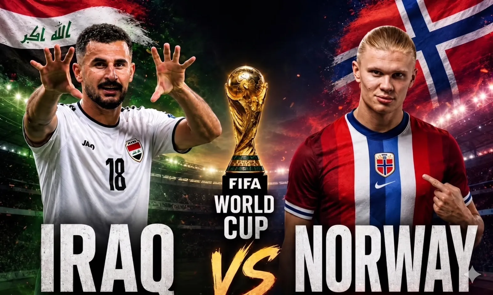 Nhận định Iraq vs Na Uy (05h00 ngày 17/6): Haaland đại khai sát giới