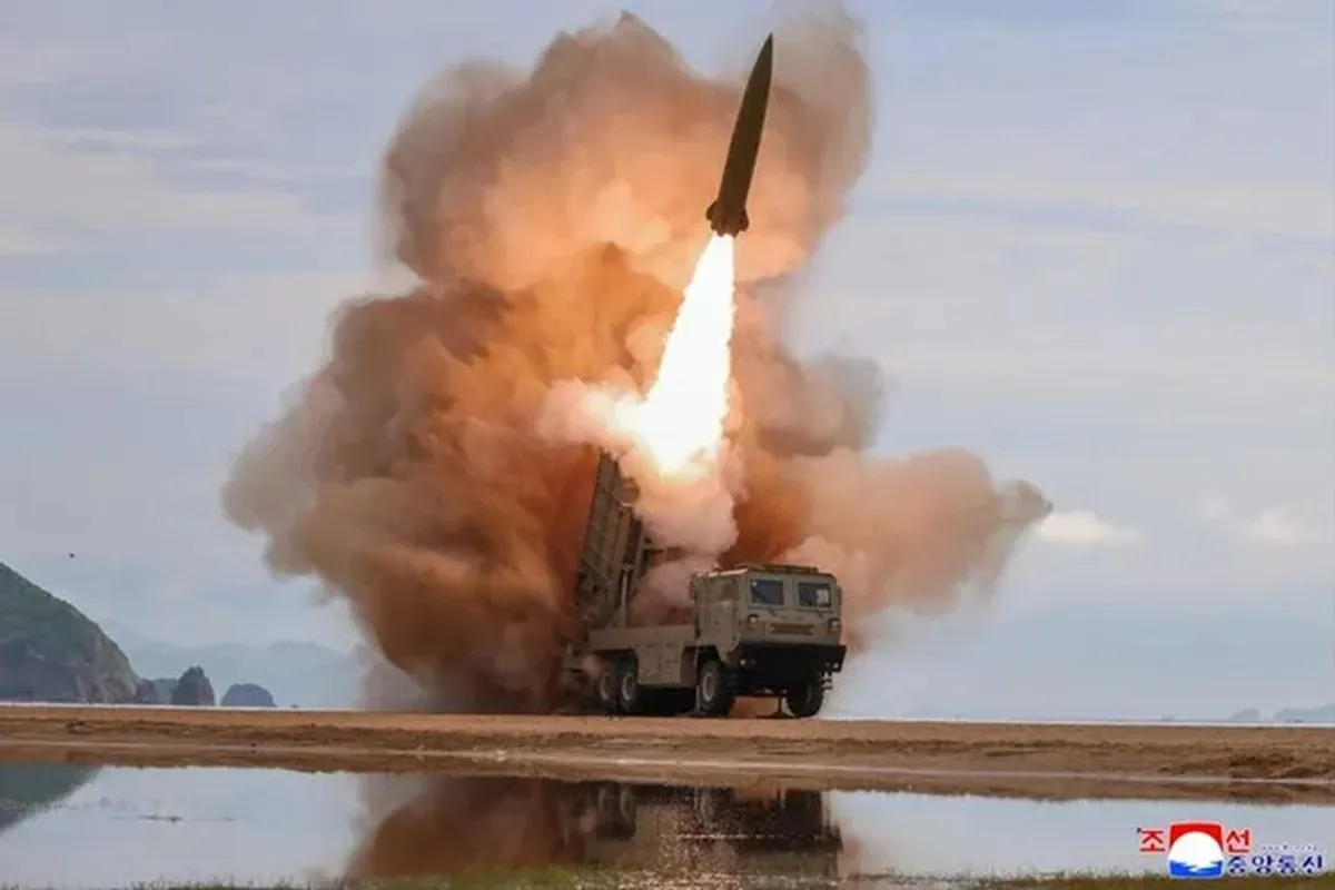 Triều Tiên thử nghiệm một số hệ thống vũ khí mới. Ảnh KCNA