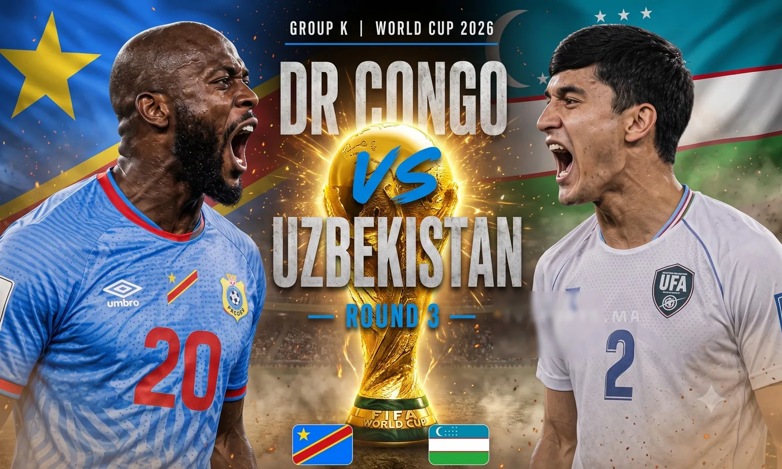 Nhận định Congo vs Uzbekistan (06h30 ngày 28/6): Nhát kiếm kết liễu