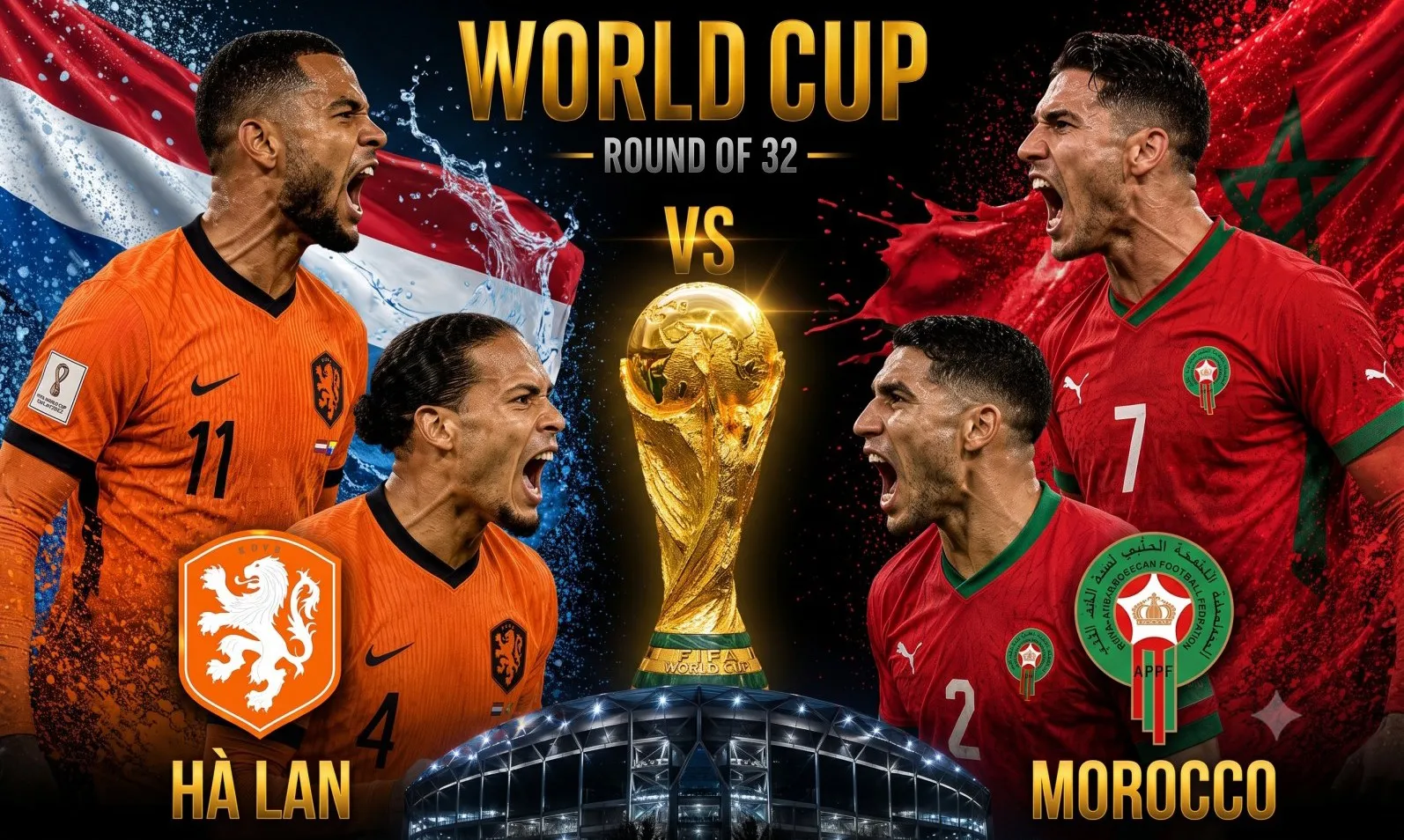 Nhận định Hà Lan vs Morocco (08h00 ngày 30/6): Bão tố nổi dậy