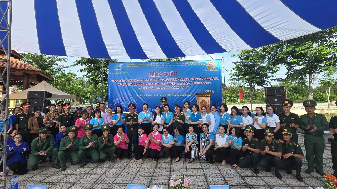 Lễ ra quân thực hiện “Vườn cây đại đoàn kết”, Công trình “Thành phố muôn sắc hoa” tại Đền thờ Anh hùng, liệt sĩ Rừng Sác - Cần Giờ