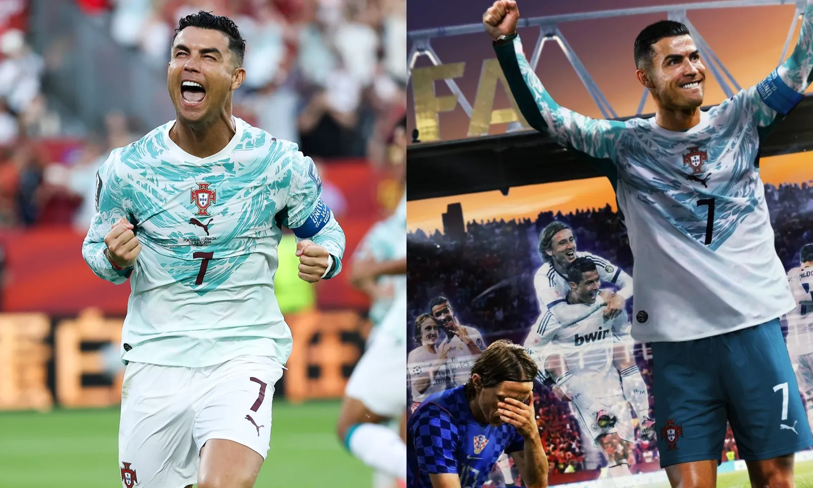 Ronaldo phá dớp lịch sử, Bồ Đào Nha lội ngược dòng phút 90+4 loại Croatia