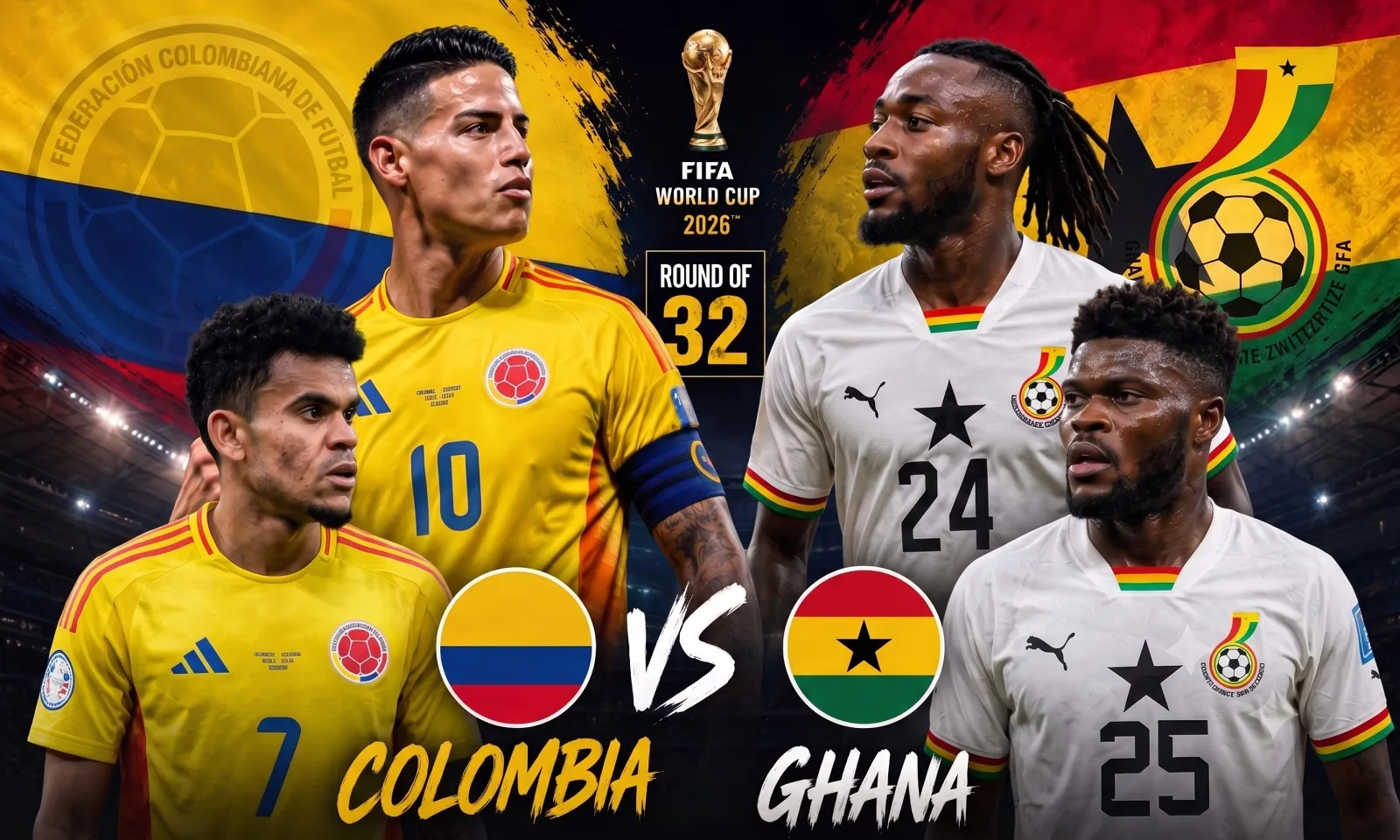 Nhận định Colombia vs Ghana (08h30 ngày 4/7): Ưu thế toàn diện