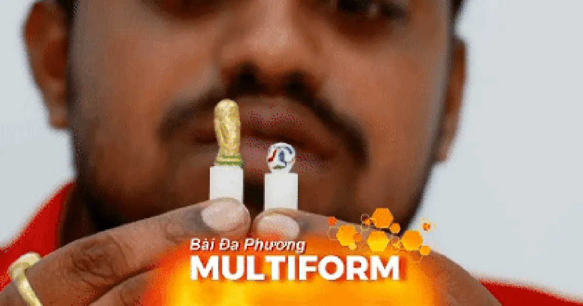 Điêu khắc linh vật World Cup trên những viên phấn