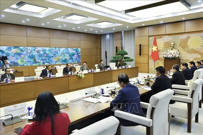 Chủ tịch Quốc hội Trần Thanh Mẫn tiếp Tổng Chưởng lý Malaysia Tan Sri Mohd Dusuki Mokhtar. Ảnh: Doãn Tấn/TTXVN