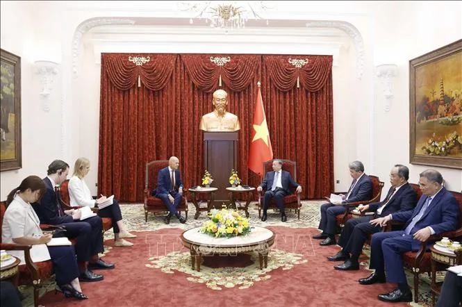 Tổng Bí thư, Chủ tịch nước Tô Lâm tiếp Đại sứ Hà Lan tại Việt Nam Kees van Baar. Ảnh: Thống Nhất/TTXVN
