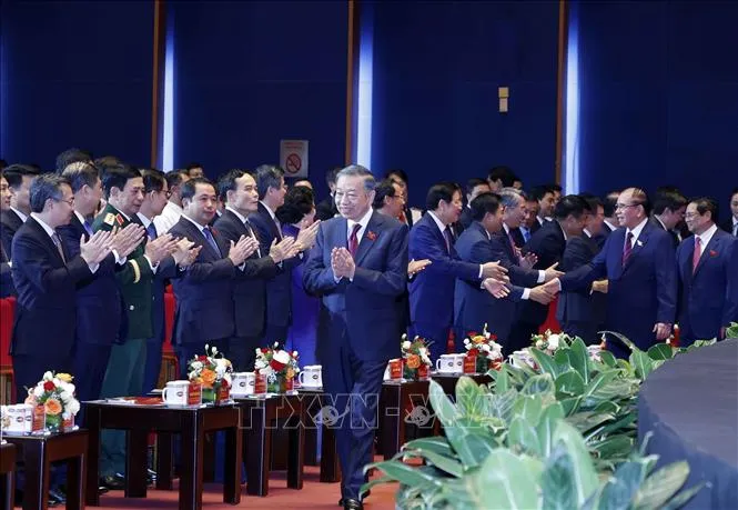 Tổng Bí thư, Chủ tịch nước Tô Lâm và các đại biểu đến dự. Ảnh: Thống Nhất/TTXVN