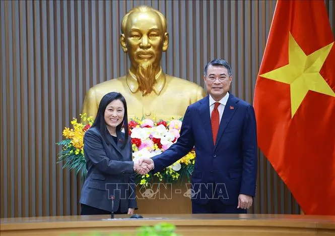 Thủ tướng Lê Minh Hưng tiếp bà Jennifer Wicks, Đại sứ Hoa Kỳ tại Việt Nam (Ảnh: Dương Giang/TTXVN)
