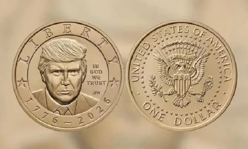 Mỹ sản xuất đồng xu 1 USD in hình Tổng thống Donald Trump