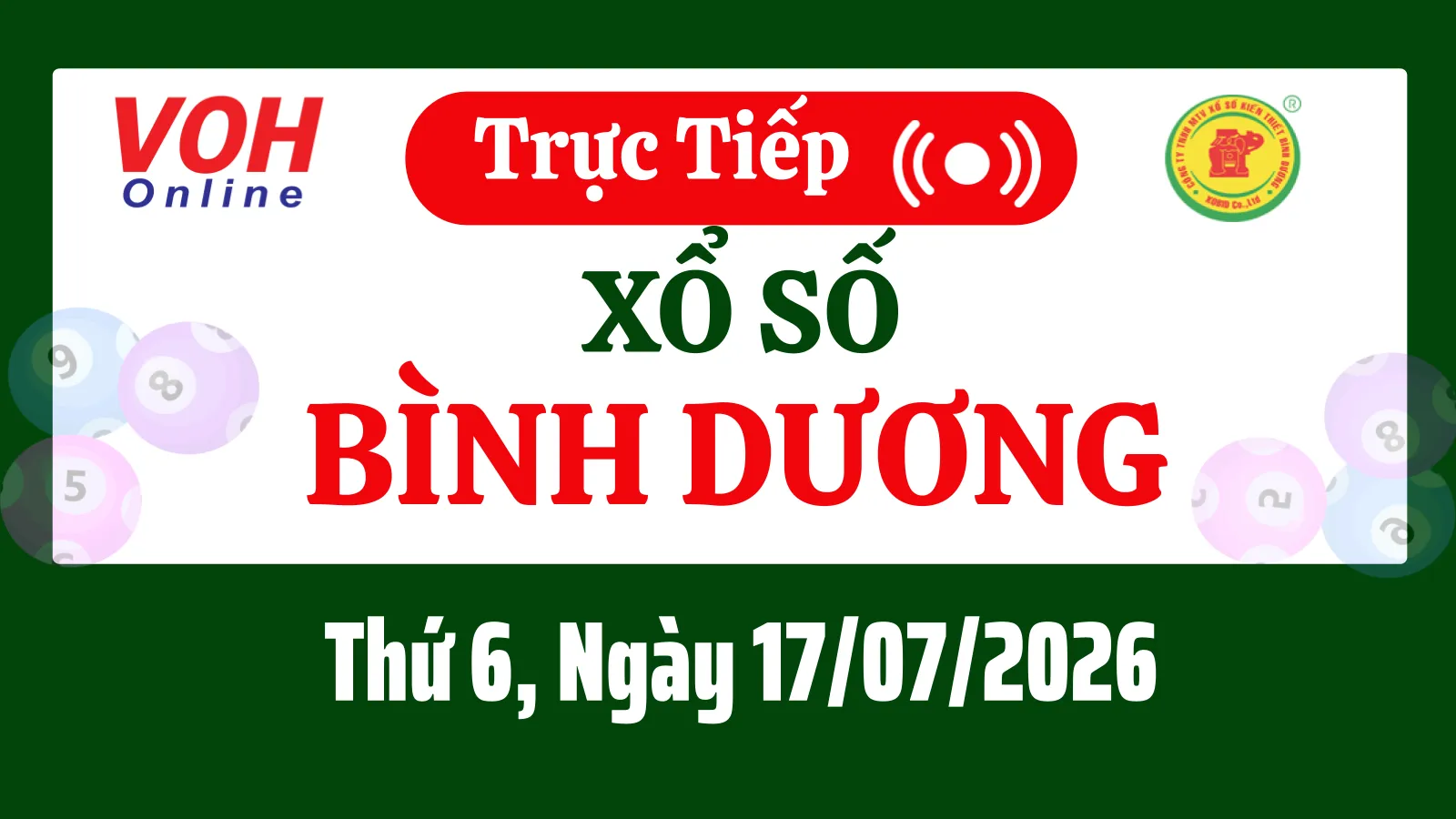 XSBD 17/7 - Kết quả xổ số Bình Dương hôm nay thứ 6 ngày 17/7/2026