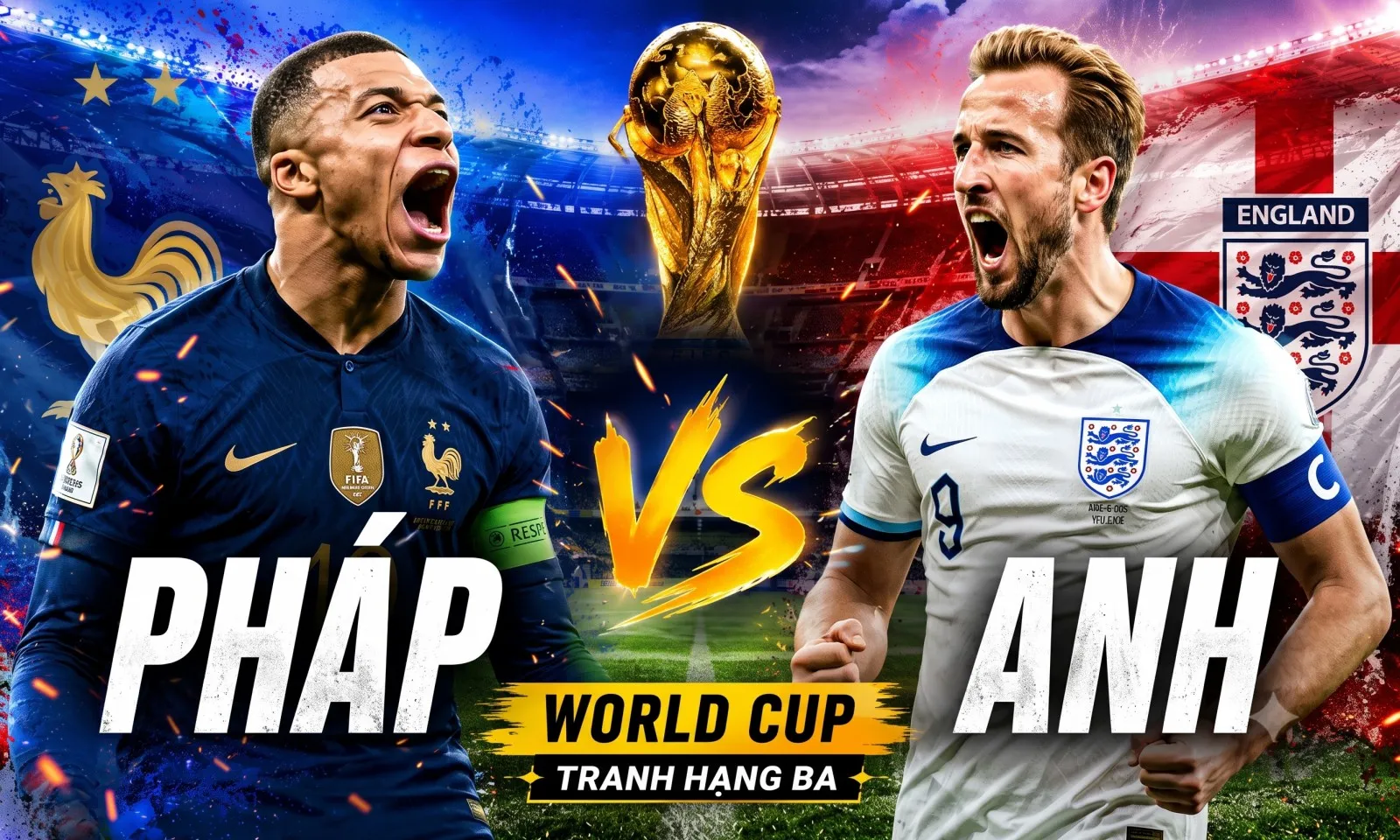 Nhận định Pháp vs Anh (04h00 ngày 19/7): Danh dự và Chiếc giày vàng