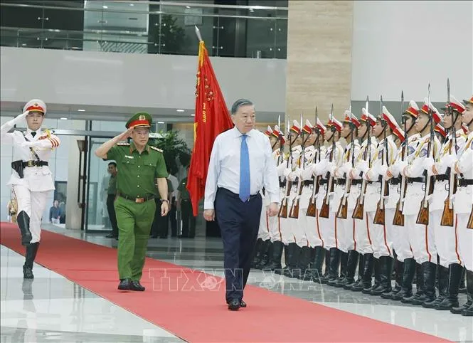 Tổng Bí thư, Chủ tịch nước Tô Lâm đến dự buổi gặp mặt (Ảnh: Thống Nhất/TTXVN)