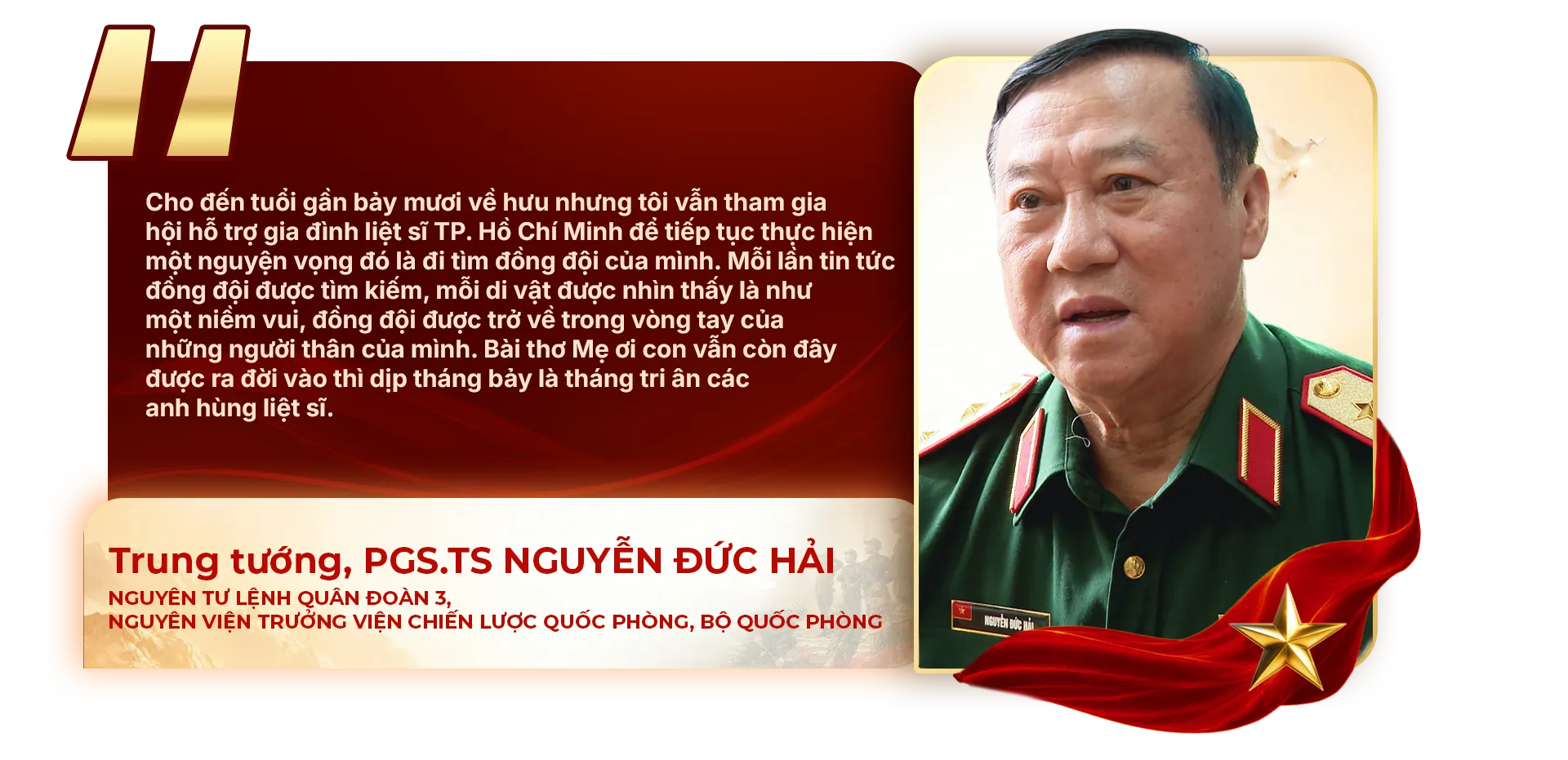 Nghẹn ngào bài thơ "Mẹ ơi, con vẫn ở đây" tri ân người đồng đội- Ảnh 3. Nghẹn ngào bài thơ "Mẹ ơi, con vẫn ở đây" tri ân người đồng đội- Ảnh 3.