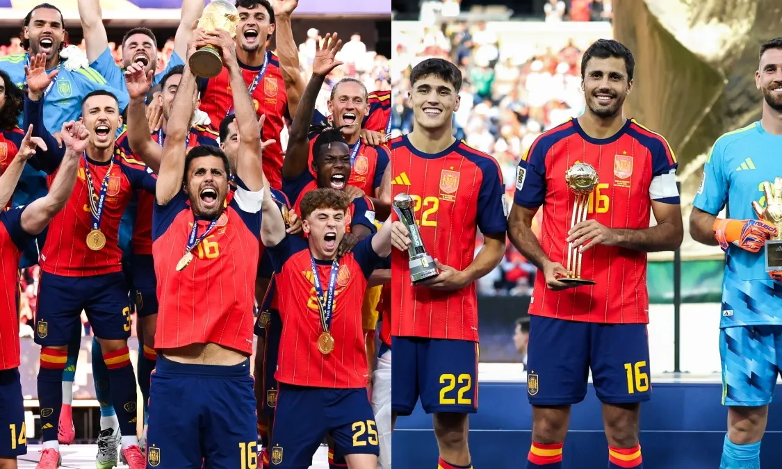 Tây Ban Nha ẵm trọn bộ giải thưởng World Cup, Rodri đánh bại Messi giành Quả bóng vàng