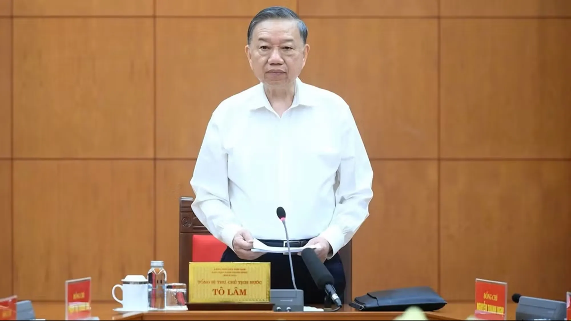 Tổng Bí thư, Chủ tịch nước Tô Lâm phát biểu kết luận tại cuộc làm việc với Bộ Nội vụ và một số cơ quan - Ảnh: Đăng Khoa - Nhân Dân