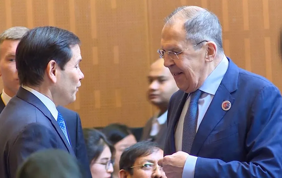 Ngoại trưởng Nga Sergey Lavrov gặp người đồng cấp Mỹ Rubio năm 2025. Ảnh tư liệu: Bộ Ngoại giao Nga
