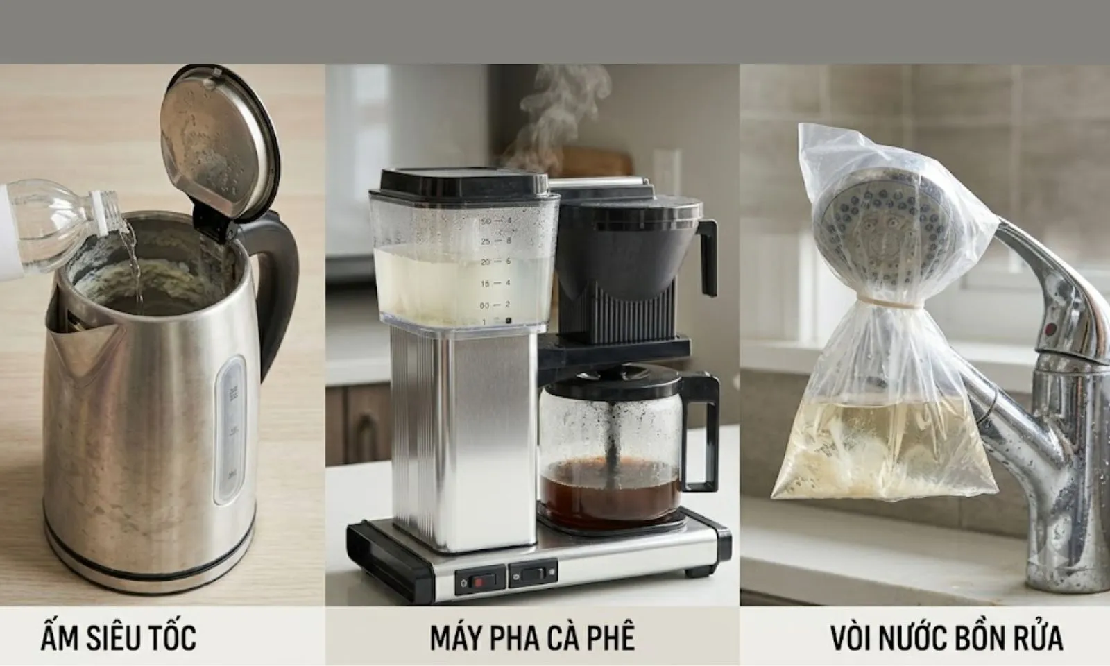 Mẹo tẩy cặn canxi: 7 vật dụng chỉ cần dùng giấm trắng là sạch bong