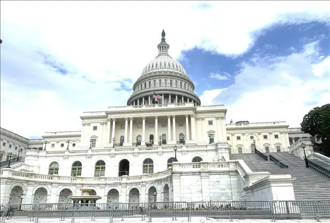 Trụ sở Quốc hội Mỹ tại thủ đô Washington DC. Ảnh: Ngọc Quang - PV TTXVN tại Mỹ Trụ sở Quốc hội Mỹ tại thủ đô Washington DC. Ảnh: Ngọc Quang - PV TTXVN tại Mỹ