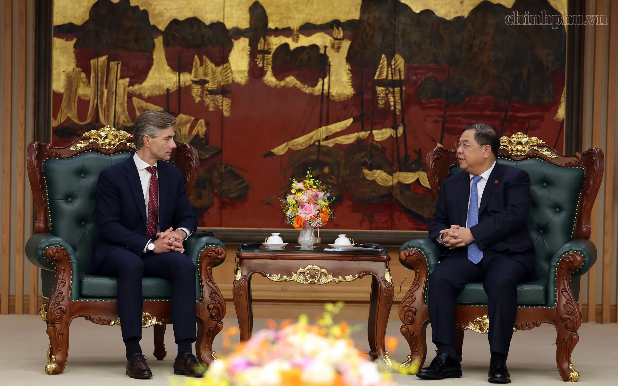 Phó Thủ tướng Thường trực Phạm Gia Túc đề nghị hai bên mở rộng hợp tác trên tất cả các lĩnh vực - Ảnh: Phương Nguyên - Báo Chính Phủ
