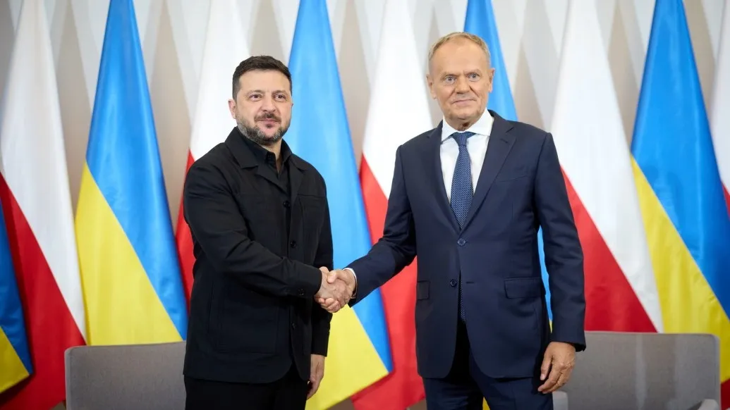 Thủ tướng Ba Lan Donald Tusk và Tổng thống Ukraine Zelensky 