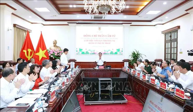 Quang cảnh buổi làm việc. Ảnh: Phương Hoa/TTXVN