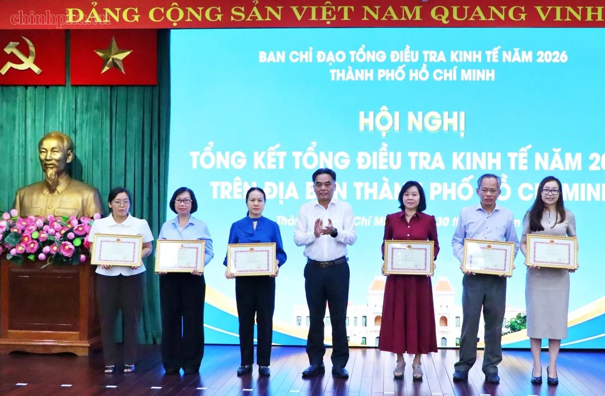 các tập thể có thành tích xuất sắc trong triển khai Tổng điều tra kinh tế năm 2026