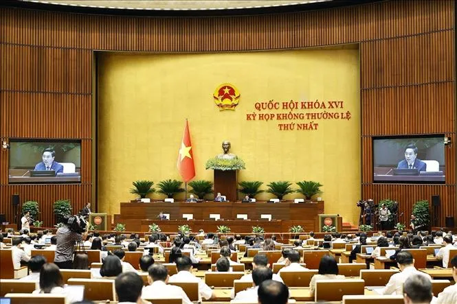 Quang cảnh phiên họp Quốc hội, sáng 4/8. Ảnh: Doãn Tấn/TTXVN