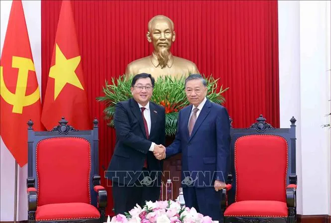 Tổng Bí thư, Chủ tịch nước Tô Lâm tiếp Đại sứ Đặc mệnh toàn quyền Malaysia tại Việt Nam Dato’ Tan Yang Thai. Ảnh: Phạm Kiên/TTXVN