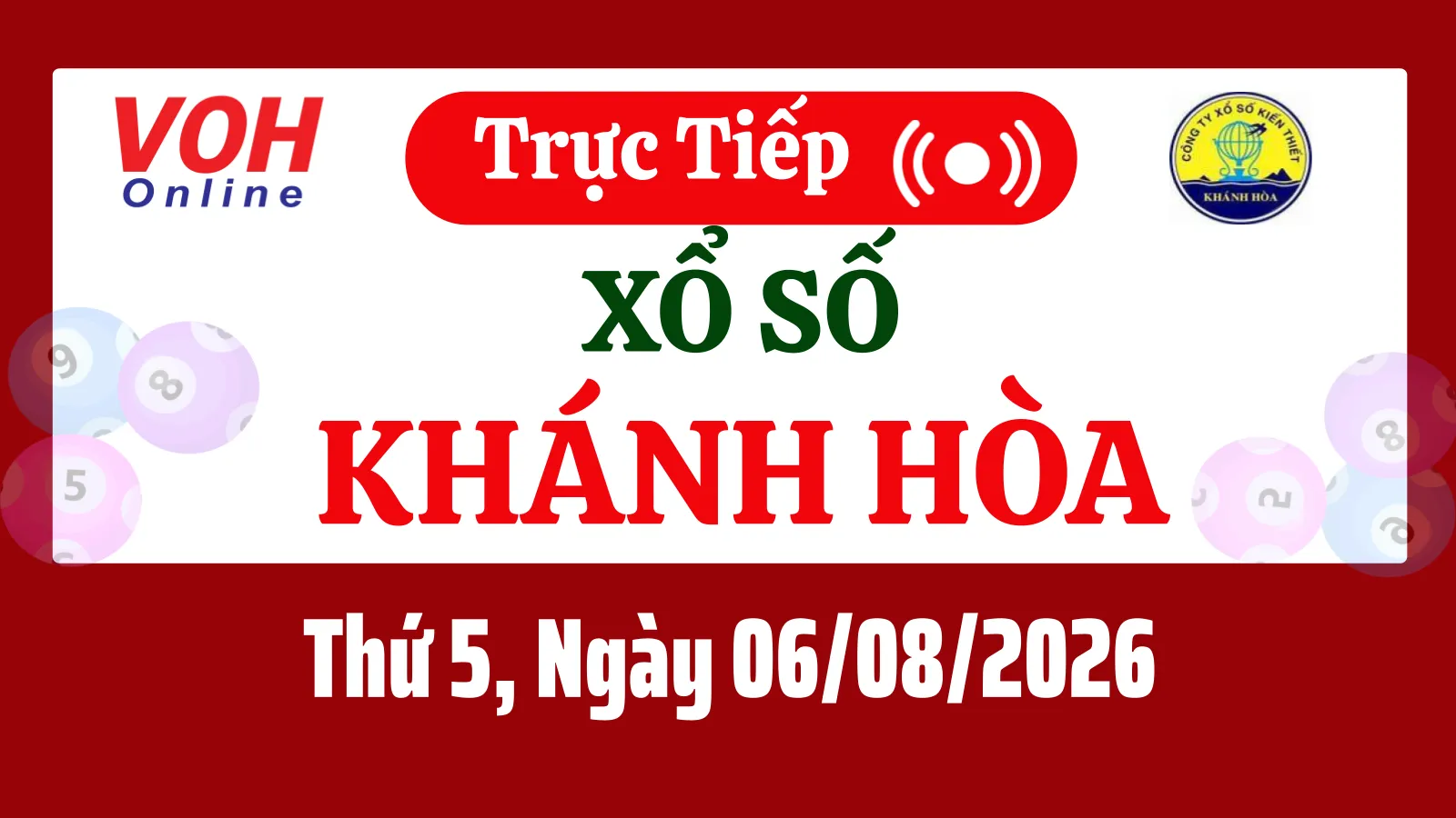 XSKH 5/8 - Kết quả xổ số Khánh Hòa hôm nay thứ 4 ngày 5/8/2026