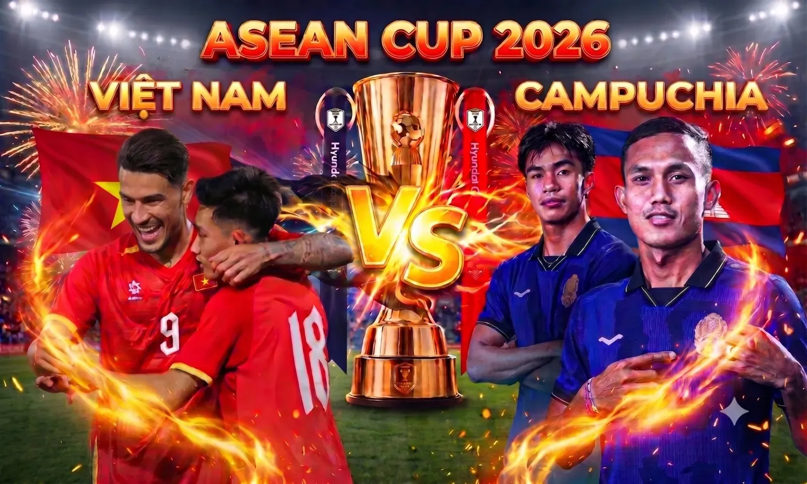 TRỰC TIẾP Việt Nam vs Campuchia (20h00 hôm nay): Xuân Son và Hoàng Hên dự bị