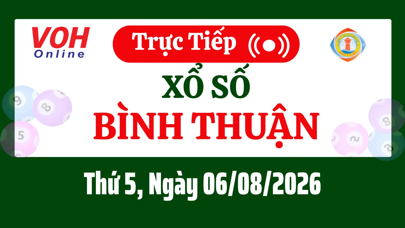 XSBTH 6/8 - Kết quả xổ số Bình Thuận hôm nay thứ 5 ngày 6/8/2026
