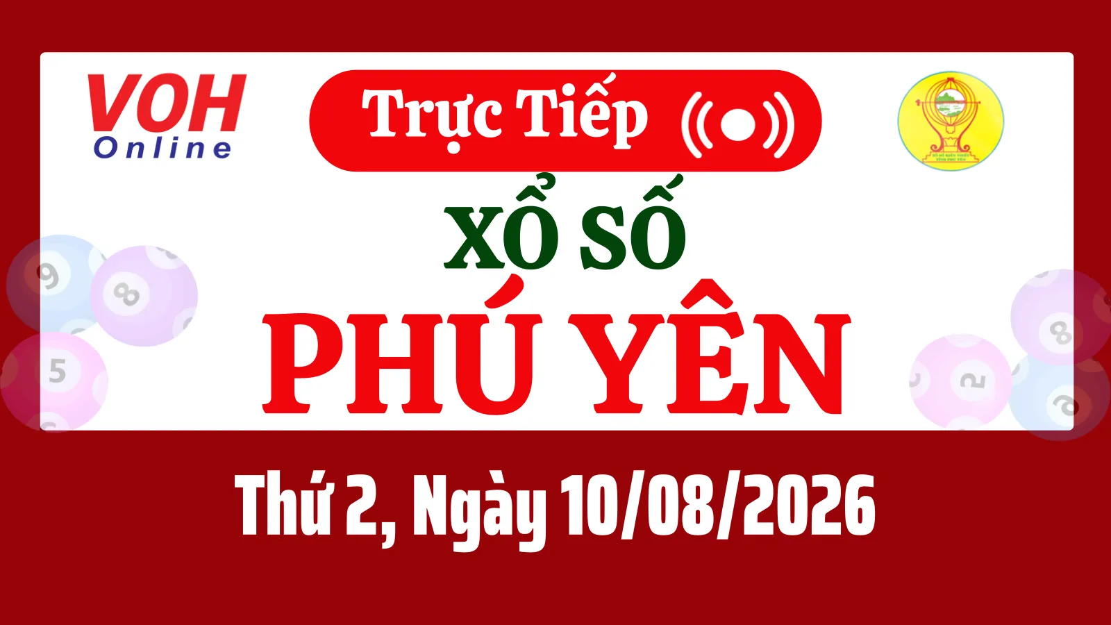 XSPY 10/8 - Kết quả xổ số Phú Yên hôm nay thứ 2 ngày 10/8/2026