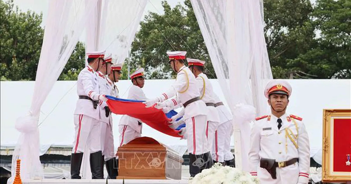 Lào tổ chức trọng thể Lễ an táng cấp Nhà nước đồng chí Xaysomphone Phomvihane