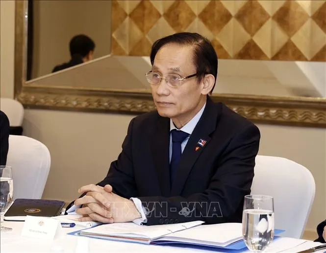 Ủy viên Bộ Chính trị, Bộ trưởng Ngoại giao Lê Hoài Trung tại Hội nghị Bộ trưởng Ngoại giao Việt Nam - Australia lần thứ 8 (Ảnh: Thống Nhất/TTXVN)