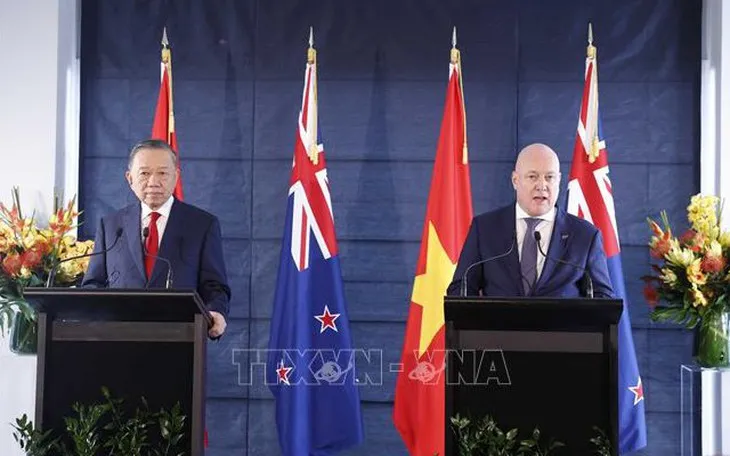 Toàn văn Tuyên bố chung giữa Việt Nam và New Zealand nhân chuyến thăm cấp Nhà nước của Tổng Bí thư, Chủ tịch nước Tô Lâm tới New Zealand Toàn văn Tuyên bố chung giữa Việt Nam và New Zealand nhân chuyến thăm cấp Nhà nước của Tổng Bí thư, Chủ tịch nước Tô Lâm tới New Zealand