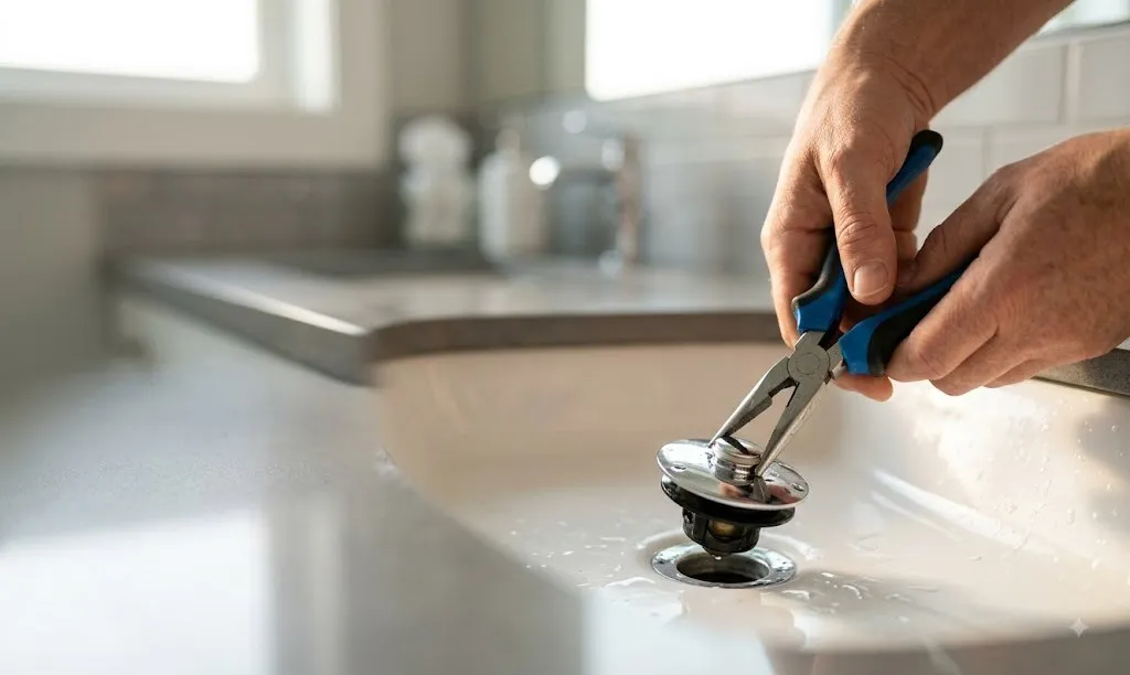 3 cách sửa nút chặn bồn rửa mặt bị kẹt và rỉ nước tại nhà