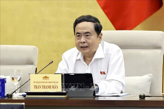 Chủ tịch Quốc hội Trần Thanh Mẫn phát biểu (Ảnh: Doãn Tấn/TTXVN) Chủ tịch Quốc hội Trần Thanh Mẫn phát biểu (Ảnh: Doãn Tấn/TTXVN)